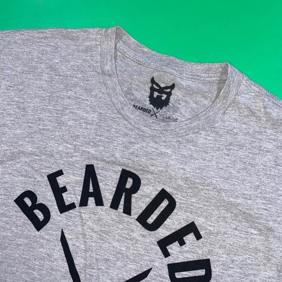 Bearded Villains Other - Bearded Villains Mens Grey T Shirt Size Medium Graphic Tee Swords‎ Logo